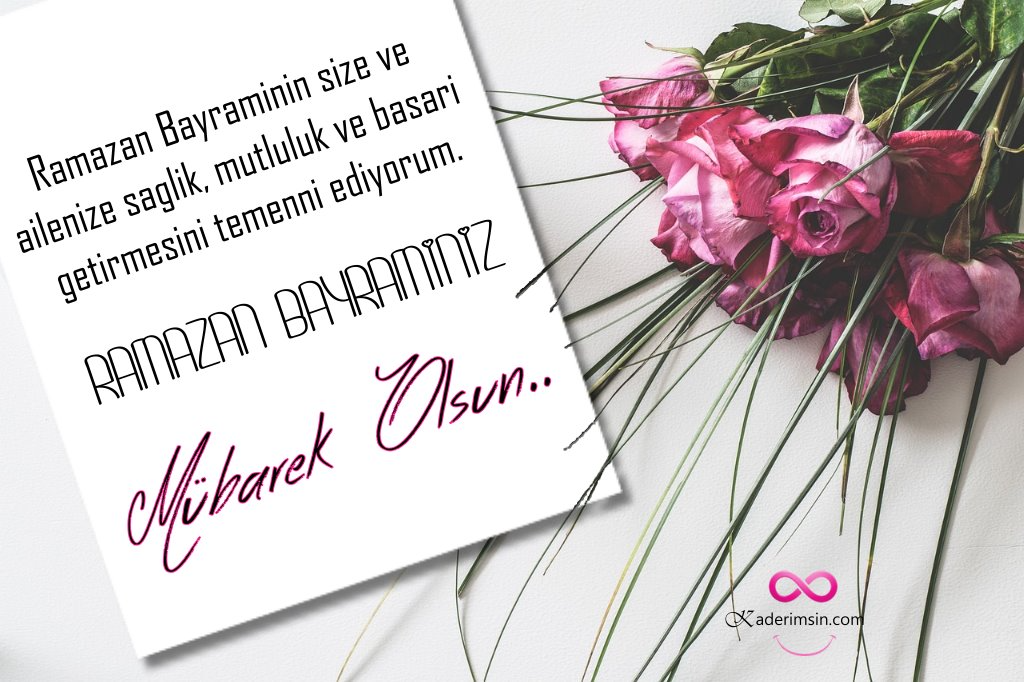 Camii silüetli Ramazan Bayramı tebrik görseli