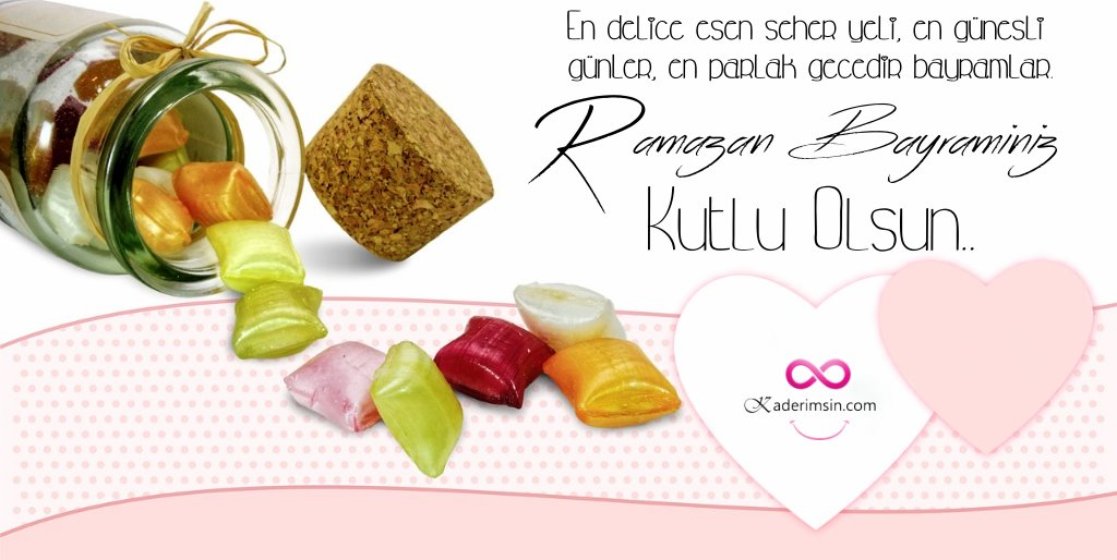 Şeker tabağı ve lokumlu Ramazan Bayramı kutlama görseli